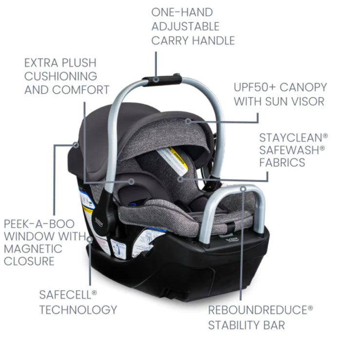 Britax Willow SC Car Seat - Pindot Stone
