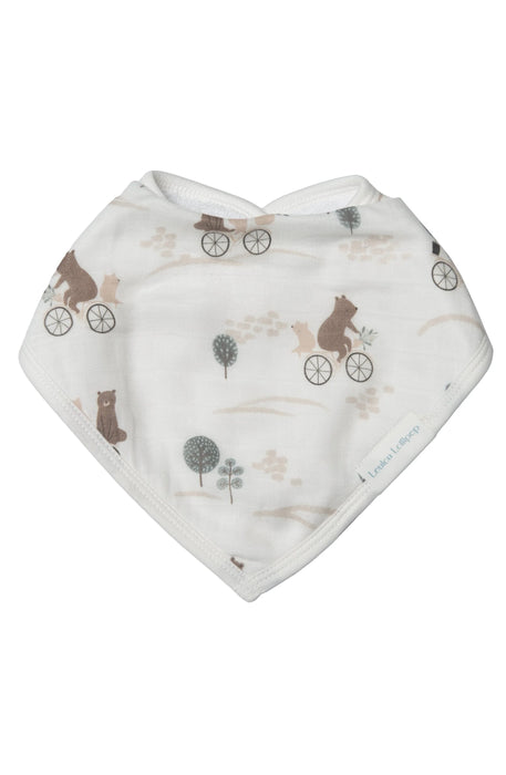 Loulou Lollipop Bandana Bib Set - Bears on Bikes