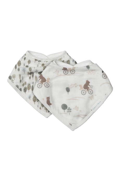 Loulou Lollipop Bandana Bib Set - Bears on Bikes