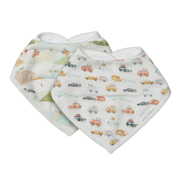 Loulou Lollipop Bandana Bib Set - Camper Vans
