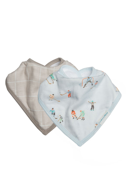 Loulou Lollipop Muslin Bandana Bib Set - Ice Hockey