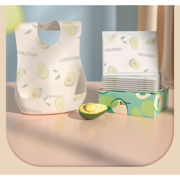 Deeyeo Baby disposable bib 20pcs -Avocado