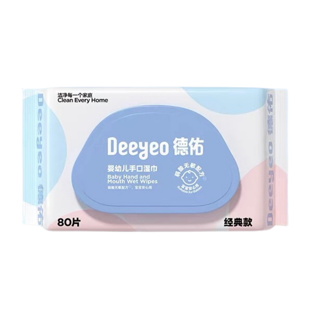 Deeyeo Baby Hand and Mouth Wet Wipes 80pc (pink/blue)