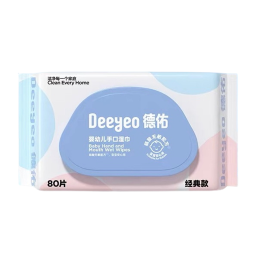 Deeyeo Baby Hand and Mouth Wet Wipes 80pc (pink/blue)