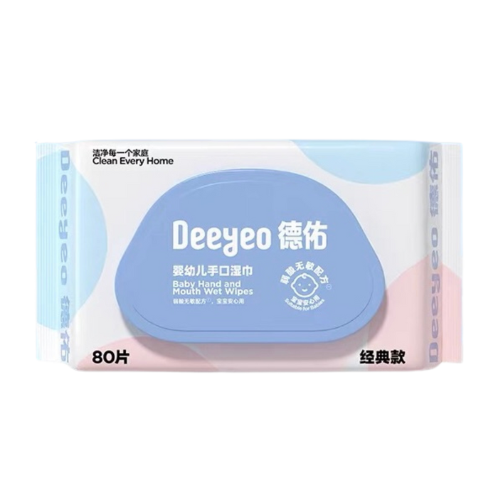 Deeyeo Baby Hand and Mouth Wet Wipes 80pc (pink/blue)