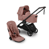 Bugaboo Dragonfly Plus Complete Stroller -Black/Dusty Pink-Dusty Pink