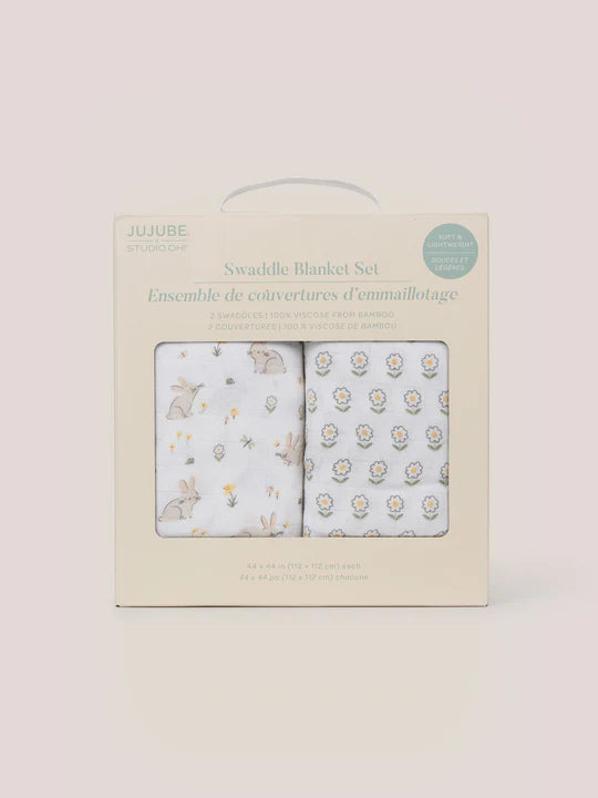 Ju-Ju-Be Swaddles Blanket 2pc Set - Bunny Hollow