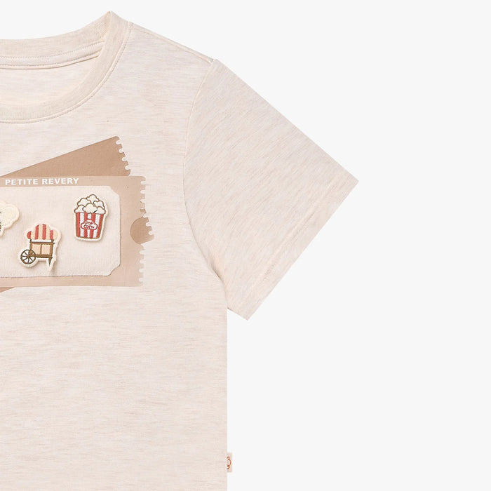 Petite Revery Short Sleeve Velcro Tee - Nimbus Cloud