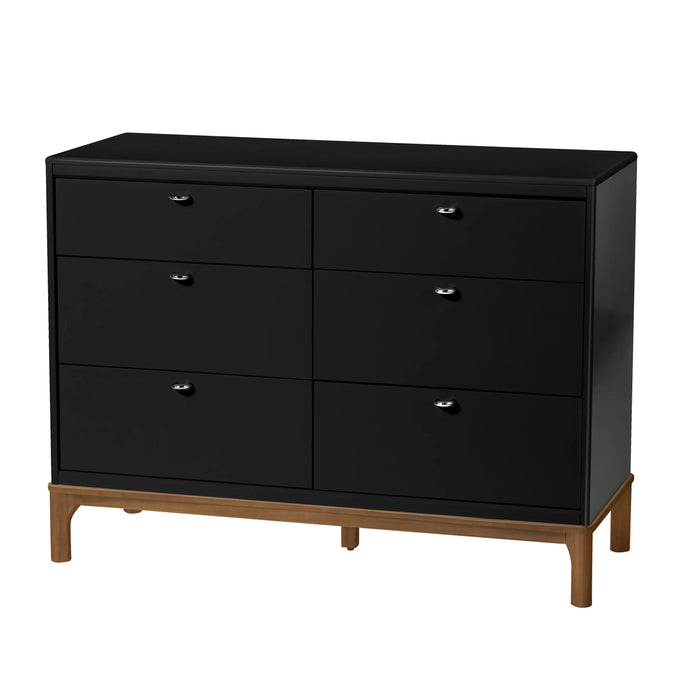 Little Seeds Laurel 6-Drawer Dresser - Black/Acorn
