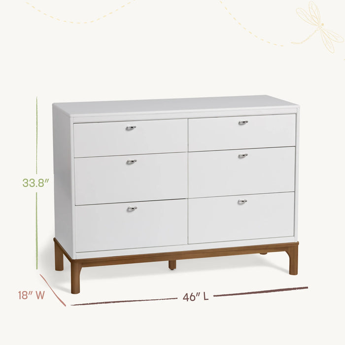 Little Seeds Laurel 6-Drawer Dresser - White/Acorn