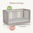 Little Seeds Pala 4 in 1 Crib - White/Whitewash