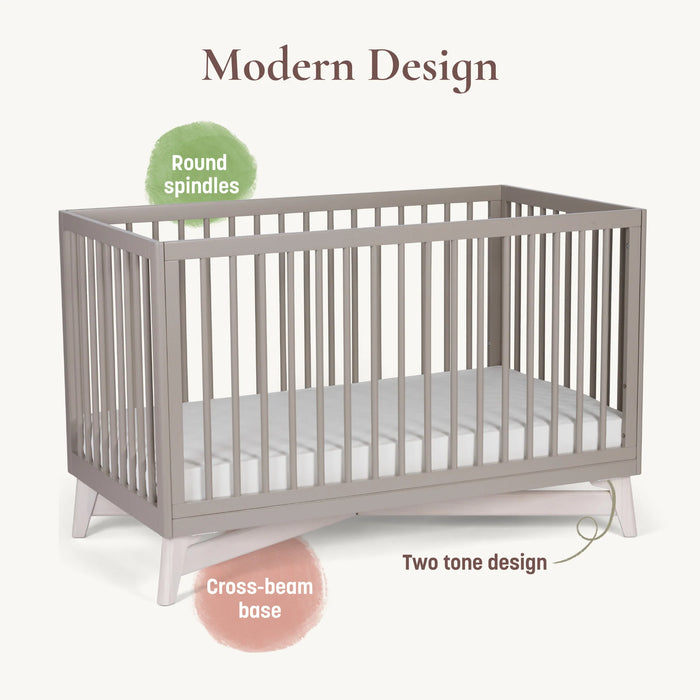 Little Seeds Pala 4 in 1 Crib - White/Whitewash