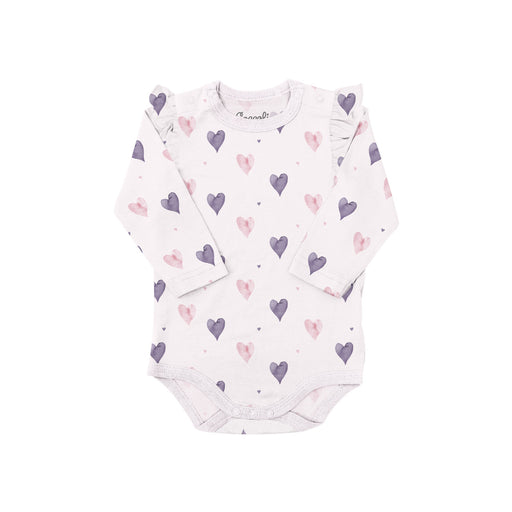 Coccoli Modal Romper - Hearts On Light Pink