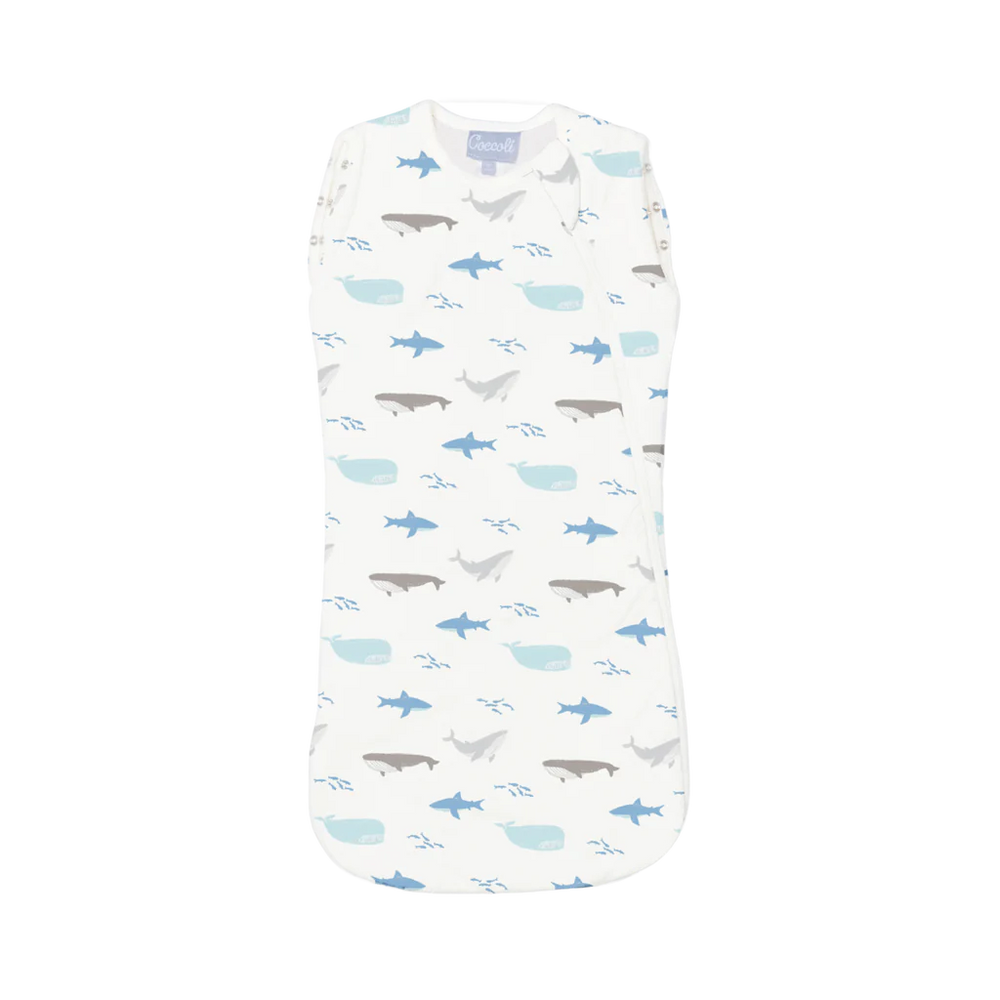 Coccoli Cotton-Modal 0.5T Sleepsack - Ocean Life on Cream