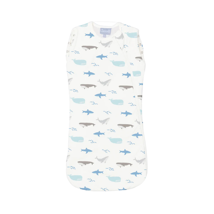 Coccoli Cotton-Modal 0.5T Sleepsack - Ocean Life on Cream