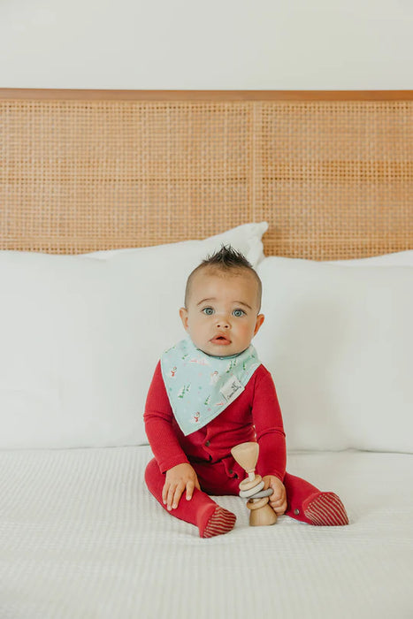 Copper Pearl Bandana Bib Set - Christmas Classic