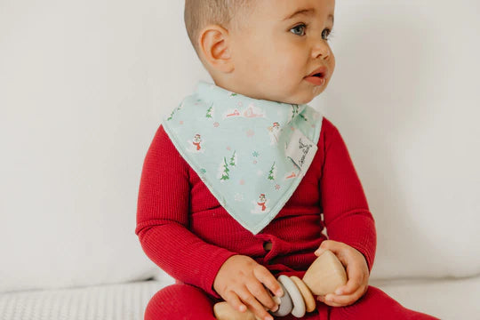 Copper Pearl Bandana Bib Set - Christmas Classic