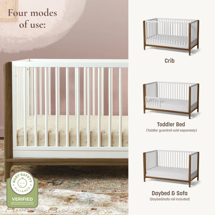 Little Seeds Laurel Island 4 in 1 Crib - Black/Chestnut
