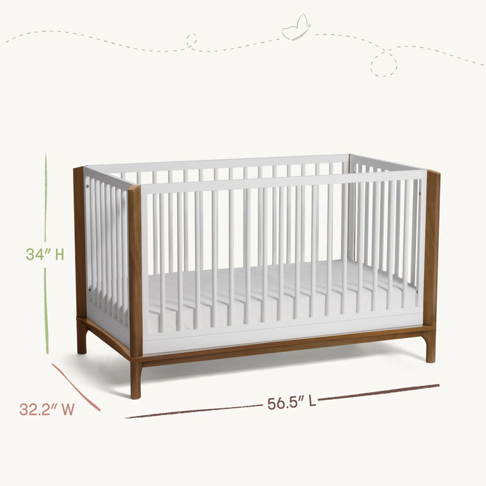 Little Seeds Laurel Island 4 in 1 Crib - Black/Chestnut