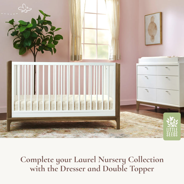 Little Seeds Laurel Island 4 in 1 Crib - Black/Chestnut