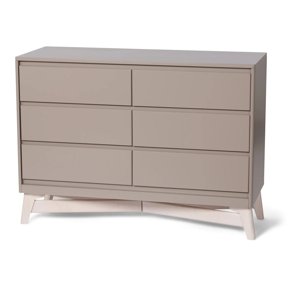 Little Seeds Pala 6-Drawer Dresser - Taupe/Whitewash