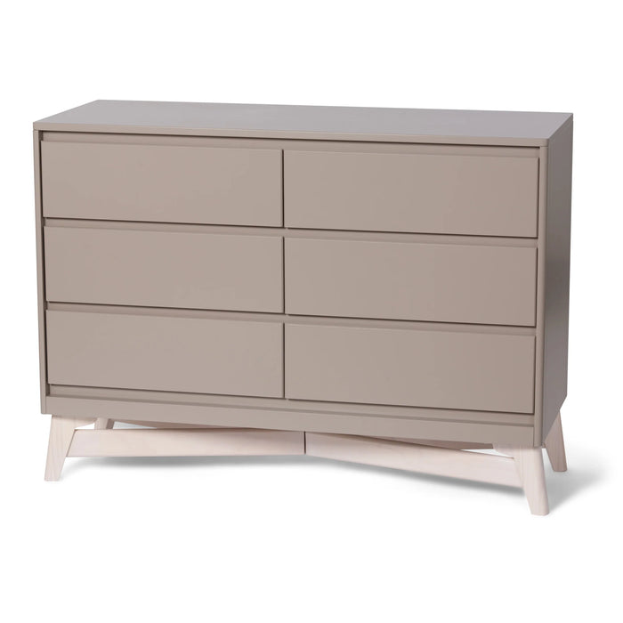 Little Seeds Pala 6-Drawer Dresser - Taupe/Whitewash
