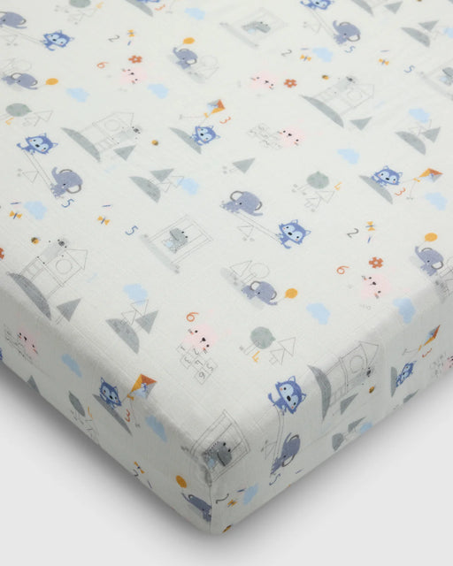 Loulou Lollipop Fitted Crib Sheet - Mini Mathletes