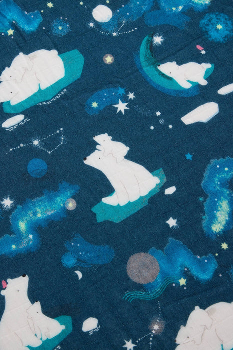 Loulou Lollipop Fitted Crib Sheet - Stargazing Bear