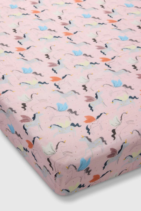 Loulou Lollipop Fitted Crib Sheet - Unicorn Ballet