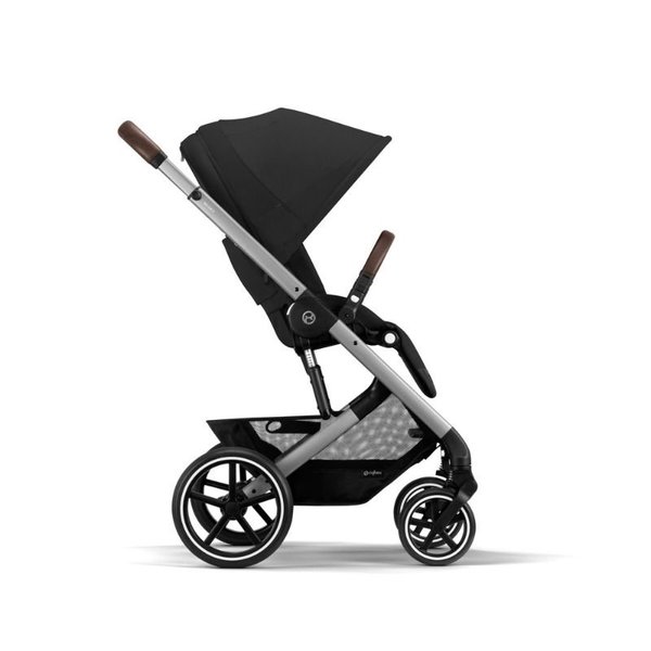 Cybex Balios S Lux 2 Stroller - Silver Frame Moon Black Seat