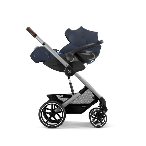 Cybex Balios S Lux 2 Stroller - Silver Frame Ocean Blue Seat