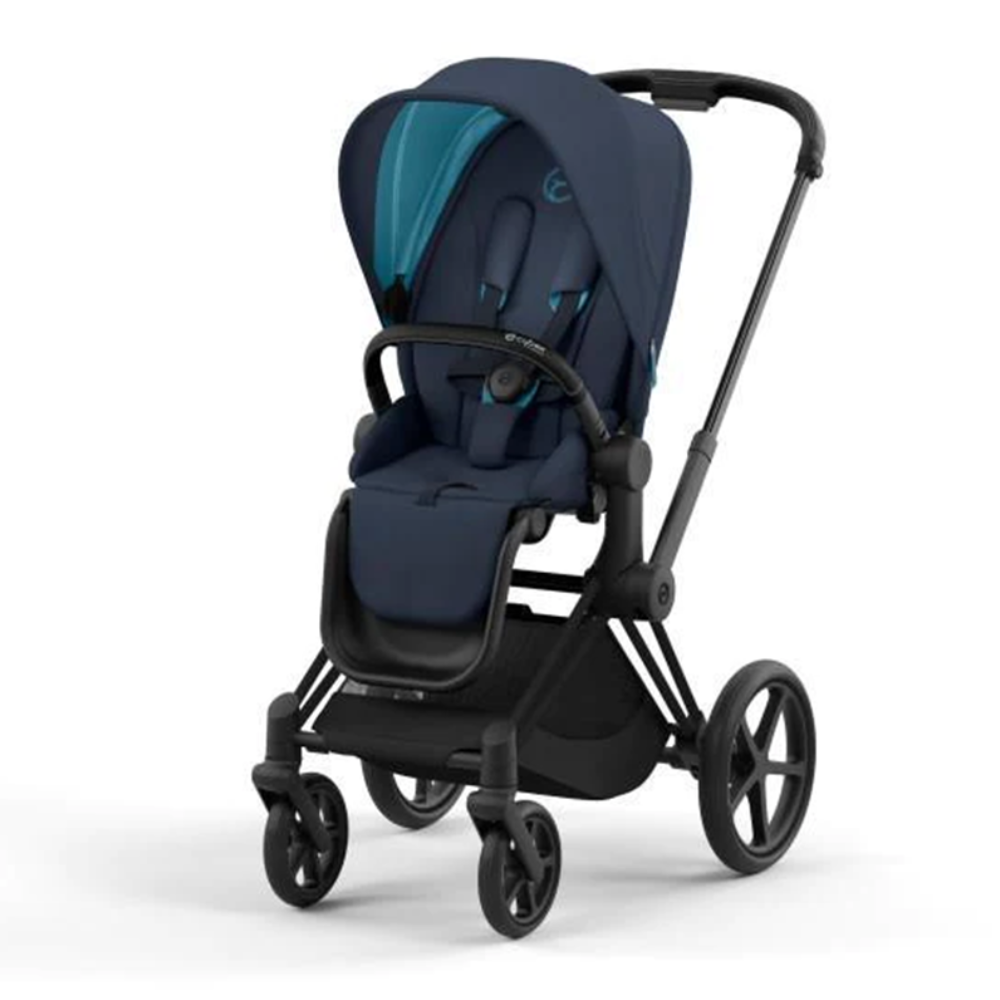 Cybex Priam4 - Chrome Black Frame w/ Dark Navy Seat