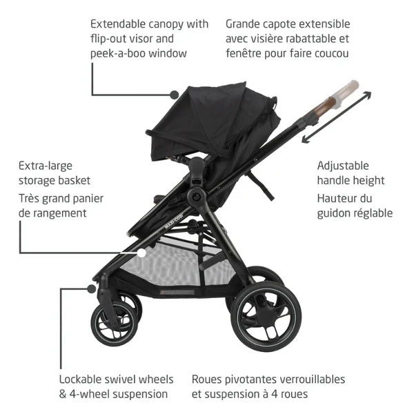 Maxi Cosi Zelia Luxe 5-in-1 Modular Travel System - New Hope Tan