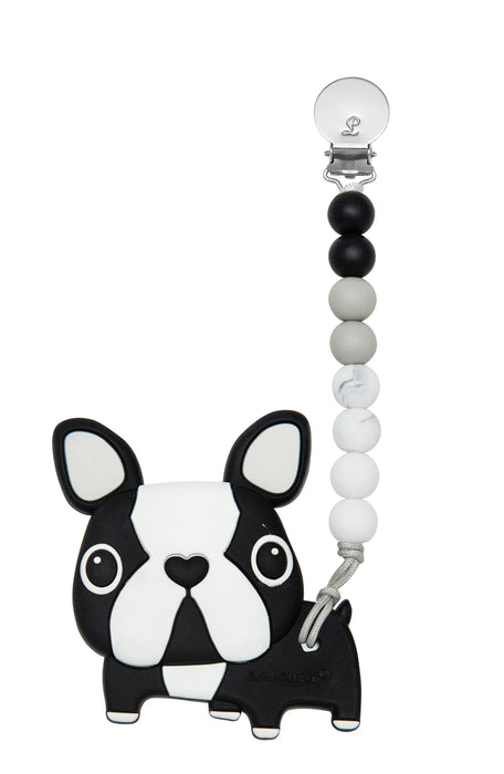 Loulou Lollipop Silicone Teether Set Boston Terrier