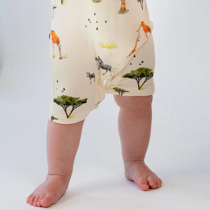 Belan.J Sleeveless Shortall Romper - Safari