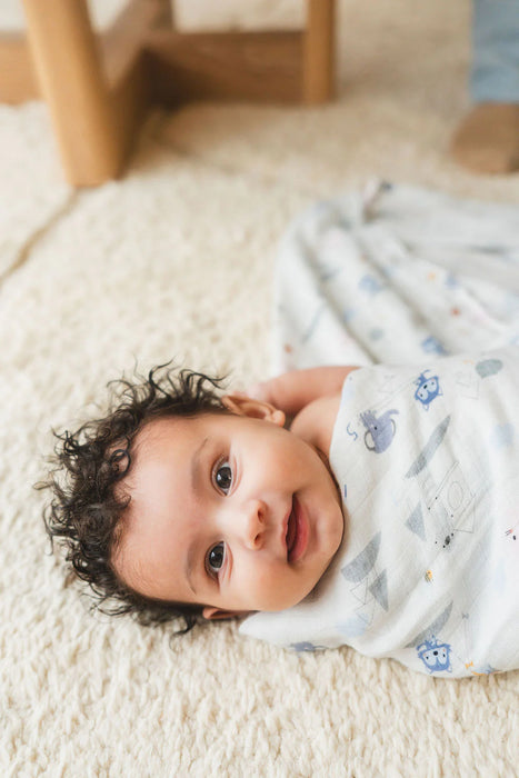 Loulou Lollipop Muslin Swaddle - Mini Mathletes