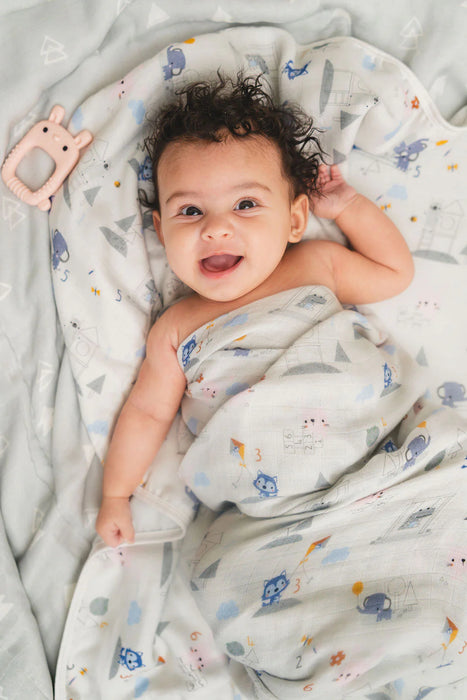 Loulou Lollipop Muslin Swaddle - Mini Mathletes