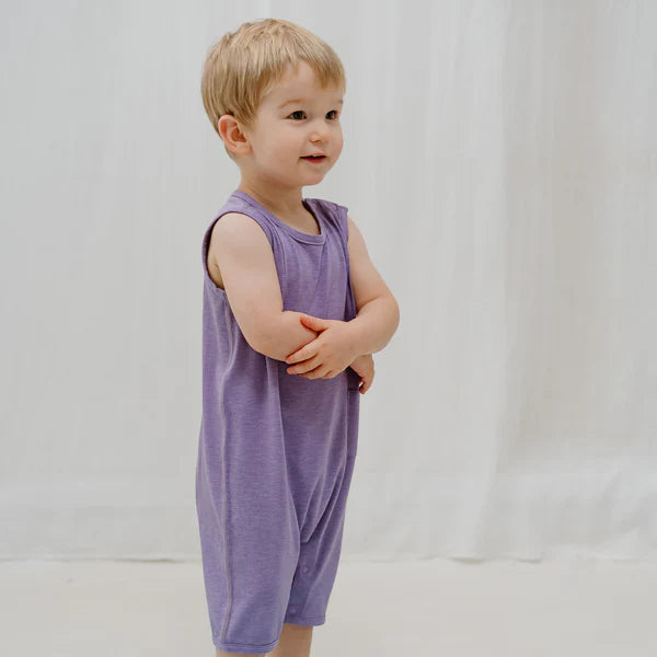 Nest Designs Sleeveless Romper - Violet Blooms