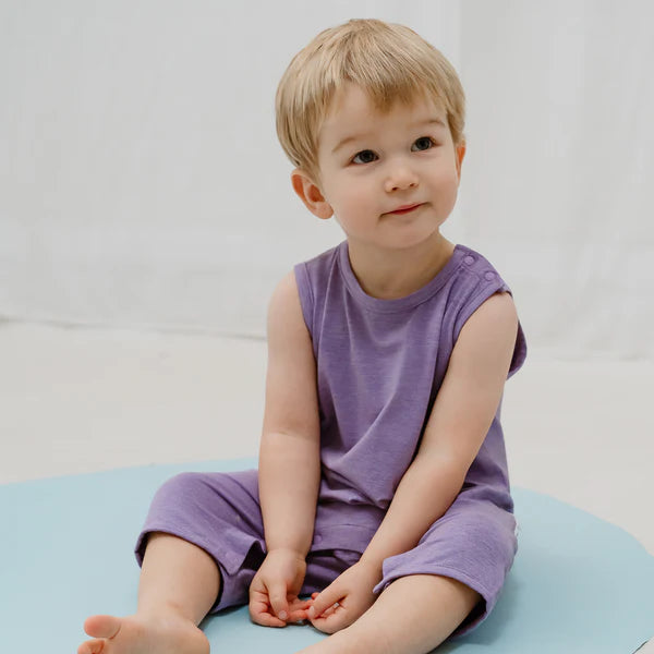 Nest Designs Sleeveless Romper - Violet Blooms