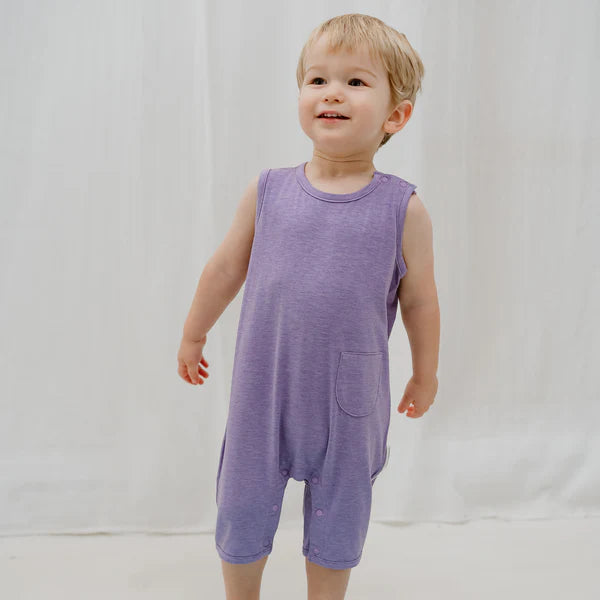 Nest Designs Sleeveless Romper - Violet Blooms