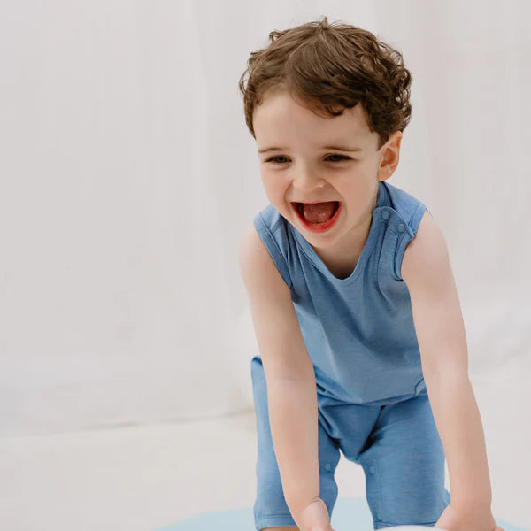 Nest Designs Sleeveless Romper - Azure Lake