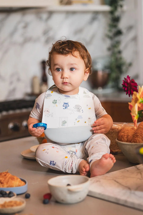 Loulou Lollipop Silicone Bib Printed - Mini Mathletes