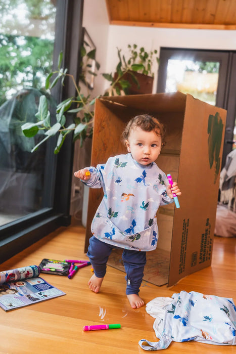 Loulou Lollipop LongSleeve Waterproof Bib - Magical Dragons