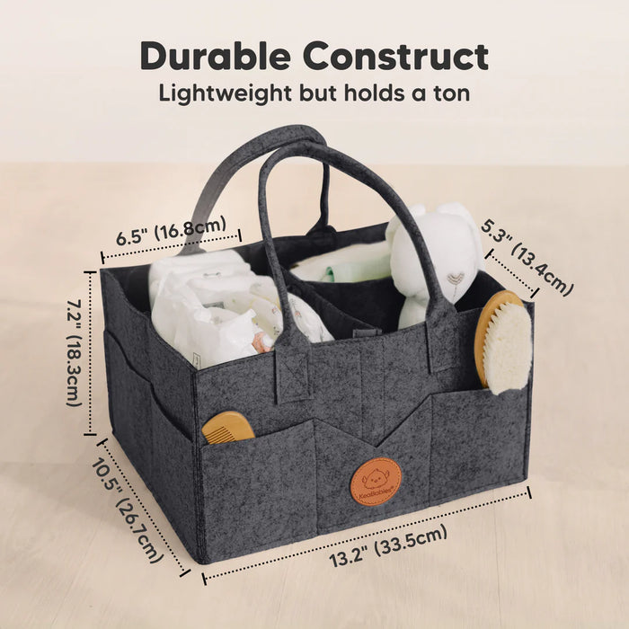 KeaBabies Original Diaper Caddy - Mystic Gray