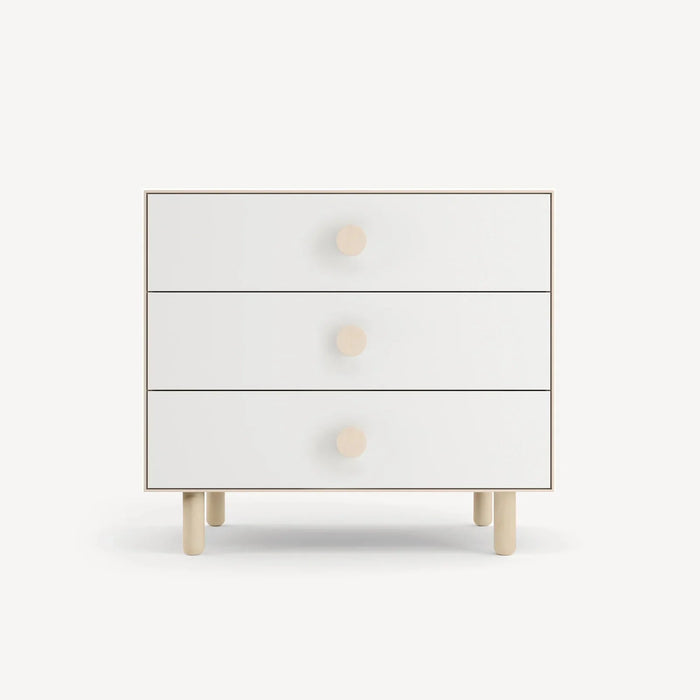 Oeuf Dot Merlin 3 Drawer Dresser - Birch/White