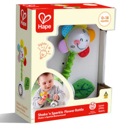 Hape Shake N Sparkle Flower Rattle