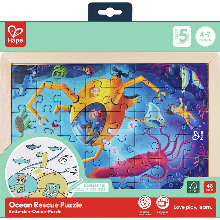 Hape Ocean Rescue Wooden Puzzle E1643