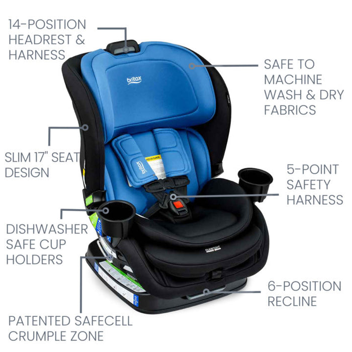 Britax Poplar Convertible Car Seat - Cobalt Onyx