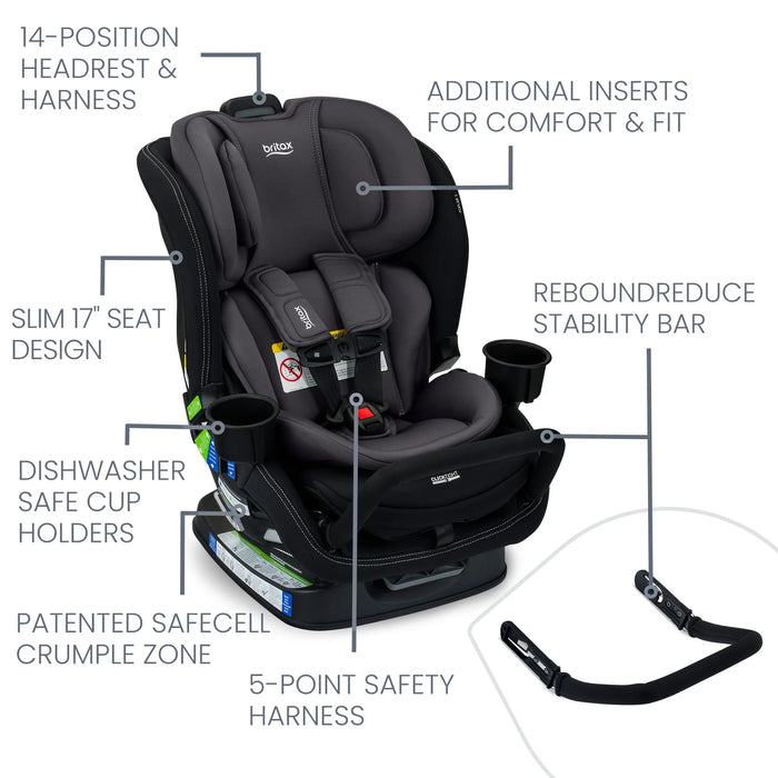 Britax Poplar S Convertible Car Seat - Stone Onyx
