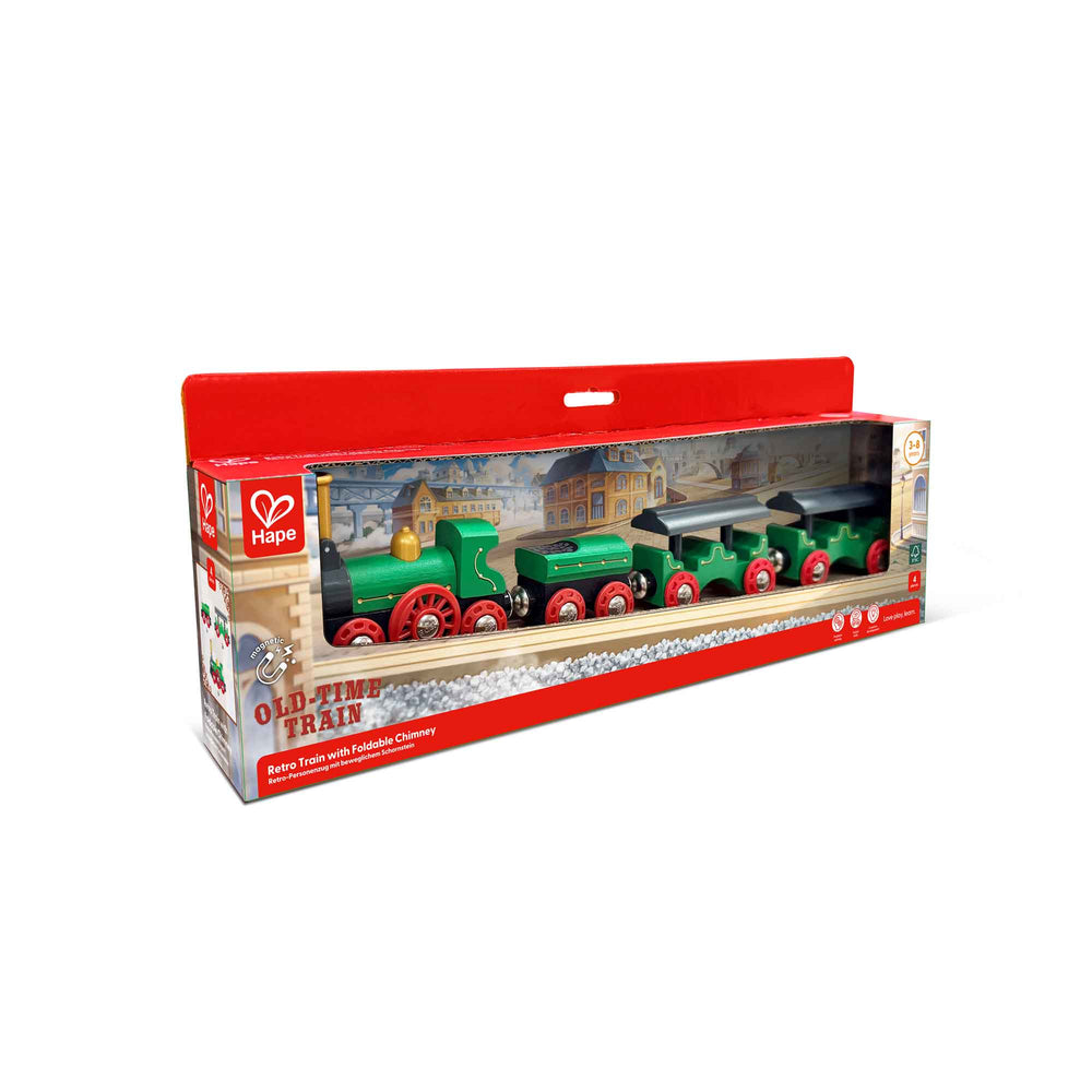 Hape Retro Train with Foldable Chimney E3743